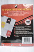 40 FEUILLLES DE RELIURE DE CARTES 9 POCHETTES EVORETRO
